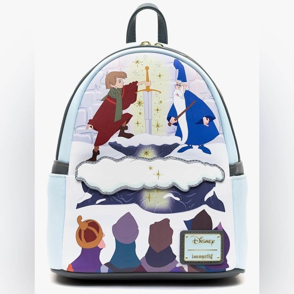 Loungefly Disney Sword in the Stone Mini Backpack King Arthur Archimedes NWT